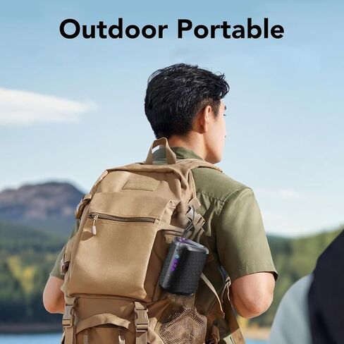aowoka Bluetooth Speaker, 2025 Portable Wireless Speakers with Led Light, Bluetooth 5.4, 24H Playtime, Enhanced Bass, IPX7 Waterproof, Outdoor Speaker for Travel, Sport, Party, Biking. in Kuwait