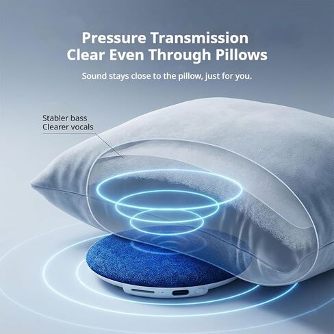 Under Pillow Speaker - Mini Portable Bluetooth Pillow Speaker for Sleeping with White Noise, Timer Ultra-Thin Wireless Sleep Aid Headphones for Adults, Kids, Side Sleepers in Kuwait