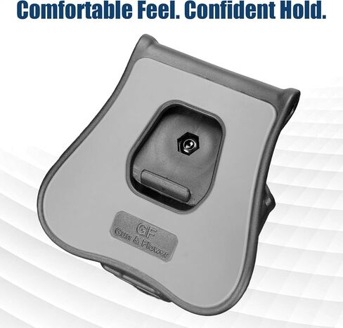 GUN & FLOWER OWB Holster for Smith & Wesson Bodyguard 2.0, Outside Waistband Holster with Level II Retention, 360° Adjustable Silicone Paddle, RDS Ready in Kuwait
