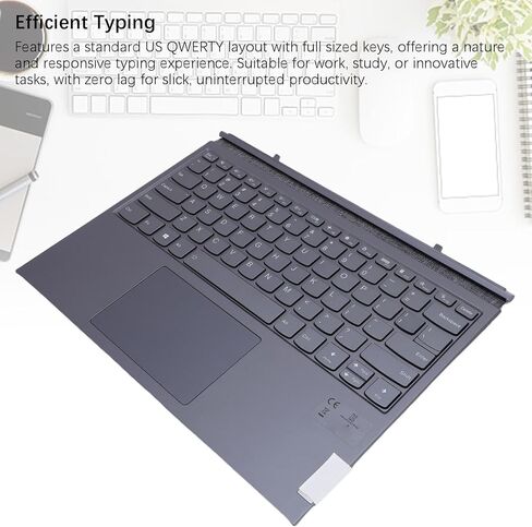 Bluetooth Touchpad Keyboard, Wireless QWERTY Layout for Yoga Duet 2020 2021 Tablet, with Multi Gesture Controls and Portable Design in Kuwait