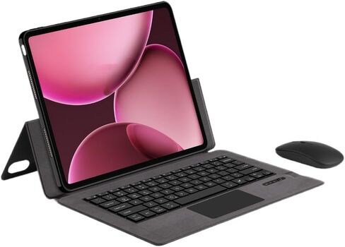 حافظة لوحة مفاتيح لاسلكية سحرية مغناطيسية قابلة للفصل مع لوحة تتبع لـ Oppo/OnePlus Pad 12.1-13.2 بوصة (أسود، لـ Oppo Pad 5 12.1 بوصة، لوحة مفاتيح بلوتوث ذكية مدمجة تعمل باللمس + ماوس) in Kuwait
