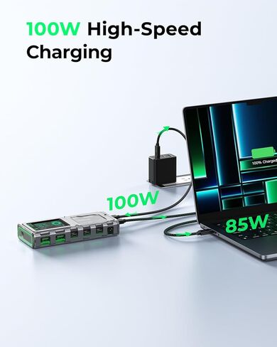 قاعدة توصيل للكمبيوتر المحمول RayCue CyberAxon D5 13 في 1 - محطة إرساء USB C مع شاشة لمس 2.4 بوصة، 3X HDMI (4K@60 هرتز)، 100 وات PD، 10 جيجابت في الثانية USB-C، إيثرنت، لأجهزة Mac/Windows/iPad in Kuwait
