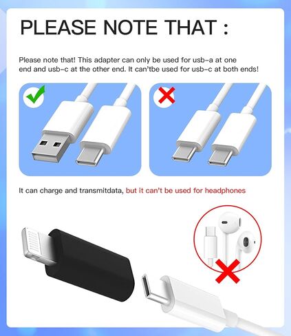 Lightning Male to USB C Female Adapter(3pack)Type C Charger Cable Port Charge Connector for Apple for iPhone 14 13 12 11 Pro Max Mini Xs Se 7 X Xr 8 Plus for iPad Air Converter Charging Cord Data Sync in Kuwait