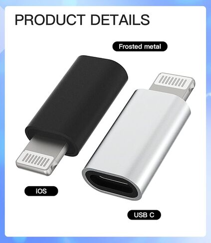 Lightning Male to USB C Female Adapter(3pack)Type C Charger Cable Port Charge Connector for Apple for iPhone 14 13 12 11 Pro Max Mini Xs Se 7 X Xr 8 Plus for iPad Air Converter Charging Cord Data Sync in Kuwait