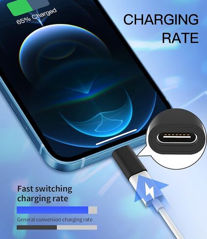 Lightning Male to USB C Female Adapter(3pack)Type C Charger Cable Port Charge Connector for Apple for iPhone 14 13 12 11 Pro Max Mini Xs Se 7 X Xr 8 Plus for iPad Air Converter Charging Cord Data Sync in Kuwait