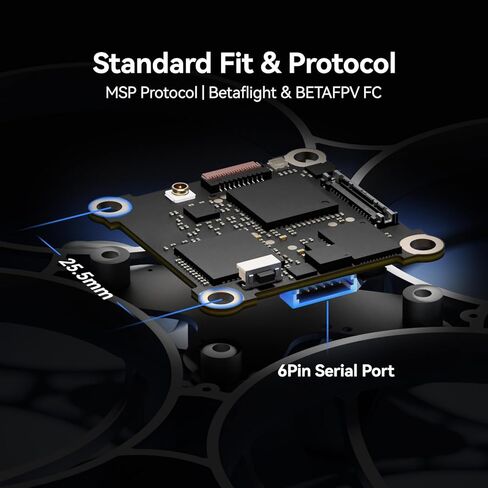 BETAFPV P1 Air Unit HD VTX مع 1080P/60FPS، زمن وصول منخفض 60 مللي ثانية، نطاق أقصى 5KM، مستشعر CMOS 1/2.9 بوصة، مجال رؤية 170 درجة، وزن خفيف للغاية، دعم التوصيل مع FC/USB لـ DIY 1S HD Cine Whoop مثل Meteor75 Pro in Kuwait