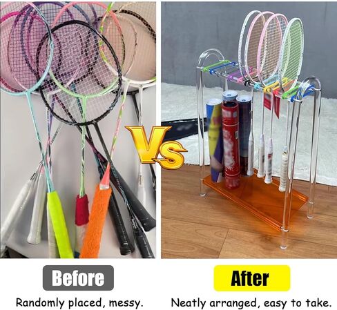 Acrylic Racket Storage Rack for 10-20 Rackets Multicolor(Blue) in Saudi Arabia