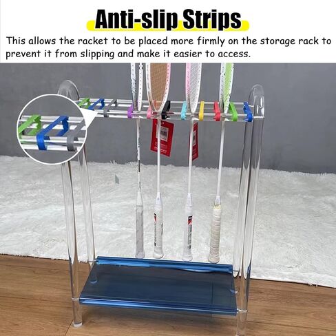 Acrylic Racket Storage Rack for 10-20 Rackets Multicolor(Blue) in Saudi Arabia