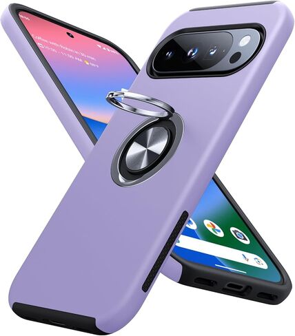 حافظة JAME لهاتف Google Pixel 10/Pixel 10 Pro، غطاء مقاوم للصدمات من الدرجة العسكرية مع حامل حلقي معدني وحامل لهاتف Google Pixel 10/10 Pro 6.3 بوصة، أخضر جبال الألب in Kuwait