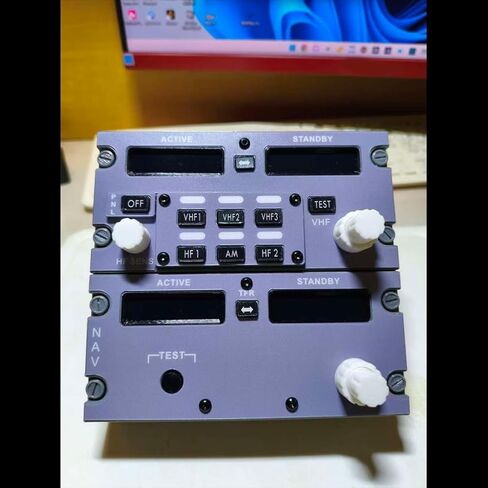Toyvanta 737 Radio Tuning Panel (RTP) for Flight Simulator, 1:1 Scale Boeing Cockpit Replica, Compatible with MSFS 2020/2024, X-Plane 12, PMDG 737, ZIBO 737, Physical Knobs & Dual Display in Kuwait