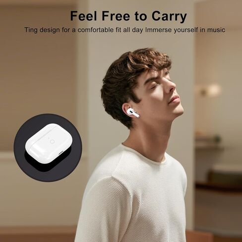 for Air pod 3 Gen Wireless Charging Case ，Replacement for air pods 3 Charger Cases,Support to Bluetooth Sync Pairing, Rear Button-White (No Earbuds) in Kuwait