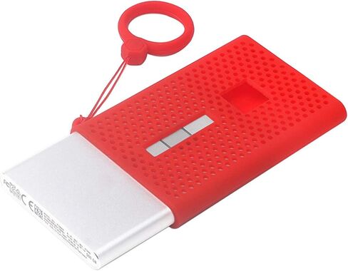 Silicone Storage Case Protective Cover - Fit for Samsung T7 Touch Portable Solid State Drive SSD Anti-Scratch Sleeve Protector (Red) in Kuwait