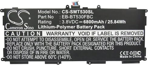 Cameron Sino Battery for Samsung Galaxy Tab 4 Education, Galaxy Tab4 10.1, SM-T530, SM-T531, SM-T533, SM-T535, SM-T537, SM-T537A, SM-T537R4 6000mAh in Kuwait