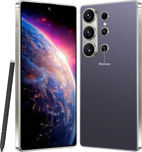 I26 Ultra Unlocked Smartphone,6.99" HD+ Display,Built in Pen,16+512GB Unlocked Phone,Snapdragon 8 Gen4,7000mAh Dual Speakers 5G/Face ID/Fingerprint Lock/Dual SIM/GPS (Dark Purple) in Kuwait