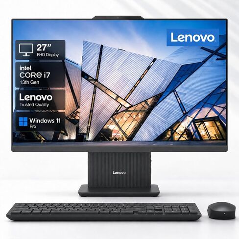 Lenovo IdeaCentre 27" FHD Next Gen All-in-One Desktop Computer, Intel Core i7-13620H(24MB Smart Cache), 32GB DDR5, 1TB SSD, Wi-Fi 6, HDMI, USB-C, Wireless KB&Mouse, Business AI AIO, Win11 Pro in Kuwait
