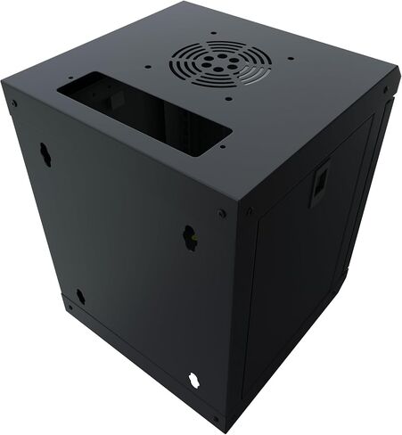 10 inch Mini Network Rack Cabinet - 6U Vented w/Glass Door - 9 in Depth - Server Rack Housing - Tupavco TP436 in Kuwait