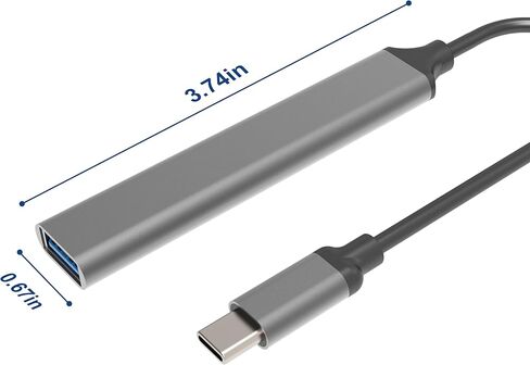USB HUB,USB C to USB Adapter Multiport Data HUB with 4 USB Ports (3 USB2.0 and 1 USB3.0) 5Gbps USB Data Transfer Port for MacBook,iPad Pro/Air,XPS,MateBook and More Type C Devices in Kuwait