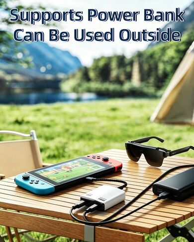 USB C to AR Glasses 100W PD Fast Charging Adapter,8K@60Hz Xreal AR Glasses Adapter Hub, for Swi-tch,Steam Deck,ROG Ally,Phone,Viture,Rokid in Kuwait