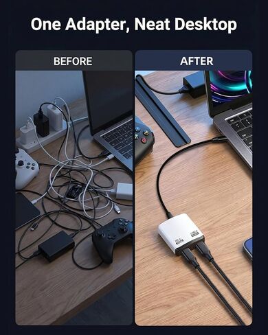 USB C to AR Glasses 100W PD Fast Charging Adapter,8K@60Hz Xreal AR Glasses Adapter Hub, for Swi-tch,Steam Deck,ROG Ally,Phone,Viture,Rokid in Kuwait