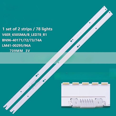 شرائط الإضاءة الخلفية LED لـ S_KU6.4K_65_SFL70_L78 V6ER-650SMA-LED78 BN96-40173A/40174A BN96-40095A/40096A UN65KU7500F UN65KU750DF UN65KU6500G UN65KU7000F UN65MU6500K UN65MU7000F UN65MU7100FUN65MU7500F in Kuwait