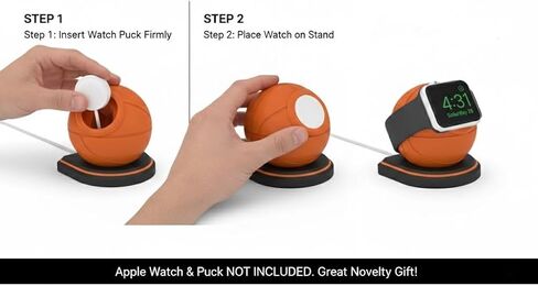Basketball Watch Stand Compatible with Apple Watch – Unique Basketball Gifts for Men & Women, Funny Basketball Gifts for Him or Dad, for Basketball Lovers in Kuwait