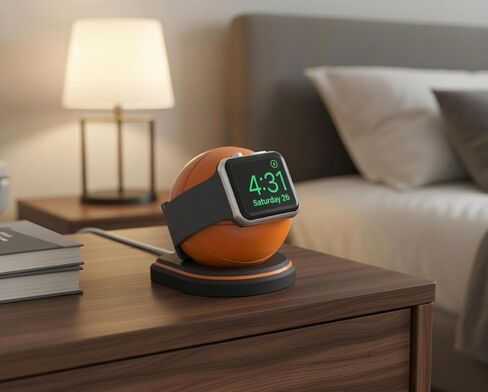 Basketball Watch Stand Compatible with Apple Watch – Unique Basketball Gifts for Men & Women, Funny Basketball Gifts for Him or Dad, for Basketball Lovers in Kuwait