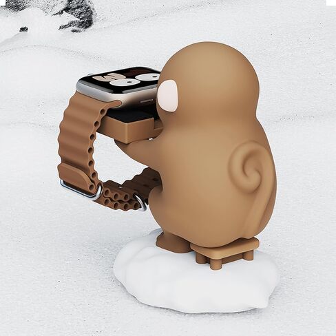 حامل شاحن ساعة Apple متوافق مع Apple Watch Series Ultra3,2,1/SE2/11/10/9/8/7/6/SE/5/4/3/2/1(49 مم، 46 مم، 45 مم، 44 مم، 42 مم، 41 مم، 40 مم، 38 مم)، قاعدة شحن صغيرة لطيفة من ماونكي iWatch in Kuwait