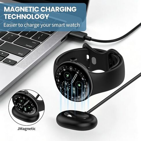 شاحن USB-A + Type-C لساعة Google Pixel 4، سلك شحن مغناطيسي بديل لساعة Google Pixel Watch4 41 مم/45 مم (3.3 قدم/1 متر) in Kuwait