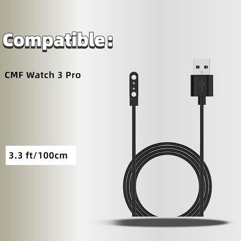 متوافق مع كابل الشحن المغناطيسي CMF by Nothing Smartwatch لـ Watch Pro/Pro 2/Watch 3 Pro in Kuwait