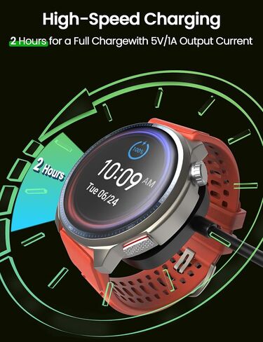 شاحن Sinoacc متوافق مع Amazfit Active Max/Trex 3 Pro/Trex 3/Balance 2/Balance Watch - ملحقات كابل شحن مغناطيسي USB A 3.3 قدم in Kuwait