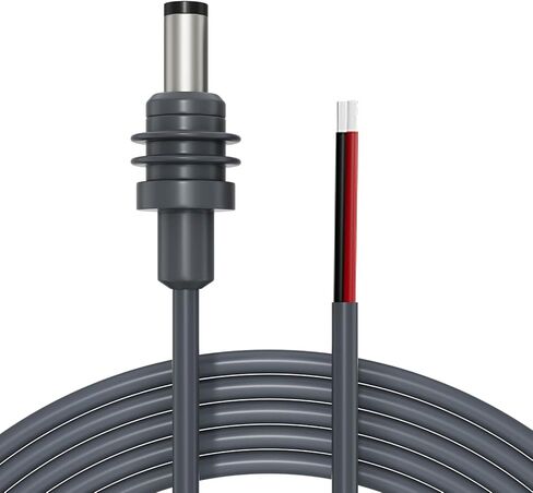 كابل أسلاك التوصيل الكهربائية بطول 6.5 قدم متوافق مع Starlink Mini، 14AWG DC 5.5 مم × 2.1 مم قابس ذكر إلى سلك عاري سلك إمداد طاقة مفتوح النهاية DIY، ملحقات طاقة تمديد مقاومة للماء in Kuwait