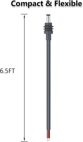 كابل أسلاك التوصيل الكهربائية بطول 6.5 قدم متوافق مع Starlink Mini، 14AWG DC 5.5 مم × 2.1 مم قابس ذكر إلى سلك عاري سلك إمداد طاقة مفتوح النهاية DIY، ملحقات طاقة تمديد مقاومة للماء in Kuwait