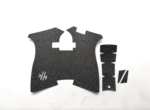 شريط قبضة مسدس Handleitgrips متوافق مع Glock 17/22 P80، شريط قبضة مسدس مطاطي أسود مزخرف مع حشوات، غلاف بالتنقيط المسدس، مملوك للمحاربين القدامى، صنع في الولايات المتحدة الأمريكية in Kuwait