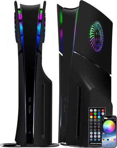 لوحة حماية Joso لإصدار قرص PS5، حافظة بديلة مضادة للخدش ومقاومة للغبار مع حلقة RGB، غطاء جلدي مناسب لوحدة تحكم PS5 (قرص مضغوط)، لوحات لملحقات PS5 - القرص | 2020 in Kuwait