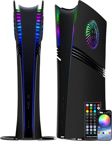 لوحة حماية Joso لإصدار قرص PS5، حافظة بديلة مضادة للخدش ومقاومة للغبار مع حلقة RGB، غطاء جلدي مناسب لوحدة تحكم PS5 (قرص مضغوط)، لوحات لملحقات PS5 - القرص | 2020 in Kuwait