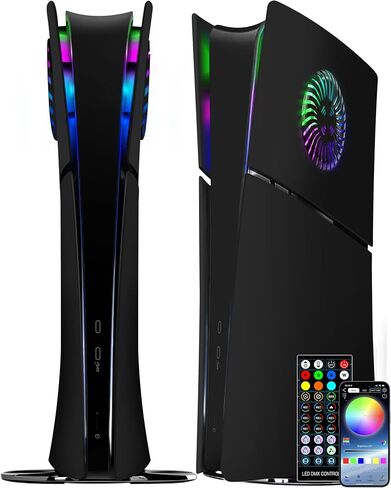 لوحة حماية Joso لإصدار قرص PS5، حافظة بديلة مضادة للخدش ومقاومة للغبار مع حلقة RGB، غطاء جلدي مناسب لوحدة تحكم PS5 (قرص مضغوط)، لوحات لملحقات PS5 - القرص | 2020 in Kuwait