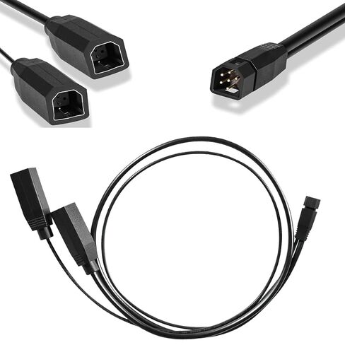Replacement for Humminbird 720101-1 9 M SIDB Y 9-Pin Side Imaging Dual Beam Splitter Cable, for Helix 5/7/8/9/10/12/15(Current) 300 700 800 900 Series, 33inch in Kuwait