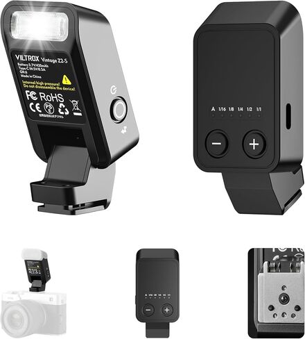 VILTROX Vintage Z2-S Mini Flash Speedlite، GN6 قوي 6500k TTL ضوء فلاش على الكاميرا مع 5 مستويات طاقة، 700 طاقة كاملة، مخرج 10 وات، إعادة تدوير 2 ثانية، فلاش كاميرا صغير متوافق مع كاميرات سوني in Kuwait