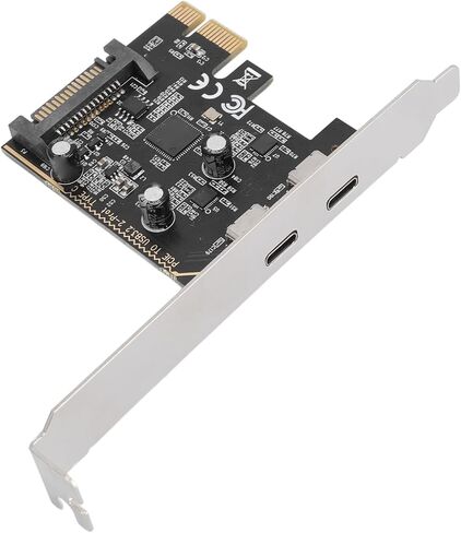 USB 3.2 Gen1 PCIe to Type C Card 5Gbps Expansion Card ASM1042 Chip 2 USB Type C Interfaces for 1 X PCI E Interface No External Power Required in Kuwait