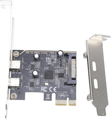 USB 3.2 Gen1 PCIe to Type C Card 5Gbps Expansion Card ASM1042 Chip 2 USB Type C Interfaces for 1 X PCI E Interface No External Power Required in Kuwait