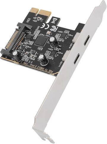 USB 3.2 Gen1 PCIe to Type C Card 5Gbps Expansion Card ASM1042 Chip 2 USB Type C Interfaces for 1 X PCI E Interface No External Power Required in Kuwait