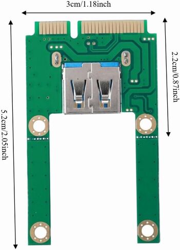 بطاقة محول mSATA إلى USB 2.0 - بطاقة توسيع محول PCI-E صغير إلى USB لجهاز استقبال ماوس USB للكمبيوتر المحمول، ومحول WiFi، ومحرك أقراص فلاش in Kuwait