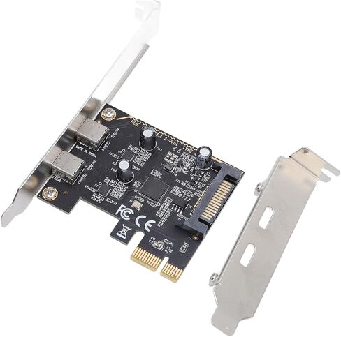 ASM1042 Main Control Chip PCIe to Type C Adapter Card 2 Port USB 3.2 Gen1 Expansion Card for Desktop PC, 5Gbps Transfer Speed, Plug and Play in Kuwait