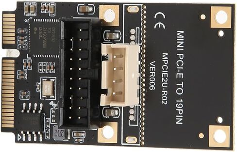 Mini PCIE to USB3.2 19Pin Expansion Card, 5Gbps USB Hot Swap Expansion Card, High Speed Stable Transmission with Main Control Chip, Ideal for WINXP in Kuwait