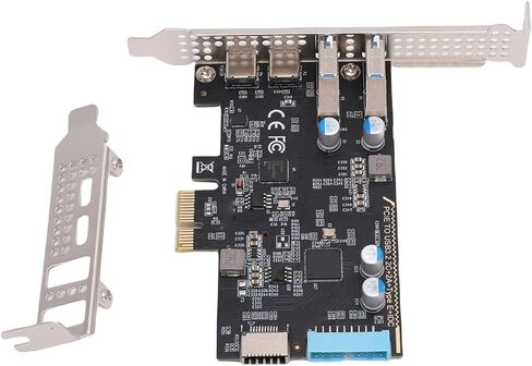 بطاقة PCIe إلى USB 3.2 Gen 1، محول توسيع PCIe بعرض النطاق الترددي 10 جيجابت في الثانية و4 منافذ، بطاقات من النوع C والنوع A للكمبيوتر المكتبي OS X in Kuwait