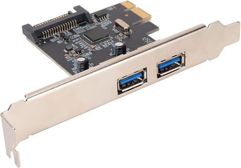 PCIE to USB 3.0 Expansion Card, 2 Ports Expansion Card, 5Gbps Transmission with USB Hot Swap, Ideal for Vista & 7 in Kuwait