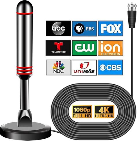 Digital TV Antenna for Smart TV, 2026 Antenna for TV Indoor with Strong Magnetic Base,Long Range Antenna for Easy Installation and All Smart/Old TVs, Supports 4K 1080P in Kuwait