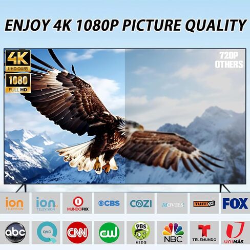 Digital TV Antenna for Smart TV, 2026 Antenna for TV Indoor with Strong Magnetic Base,Long Range Antenna for Easy Installation and All Smart/Old TVs, Supports 4K 1080P in Kuwait