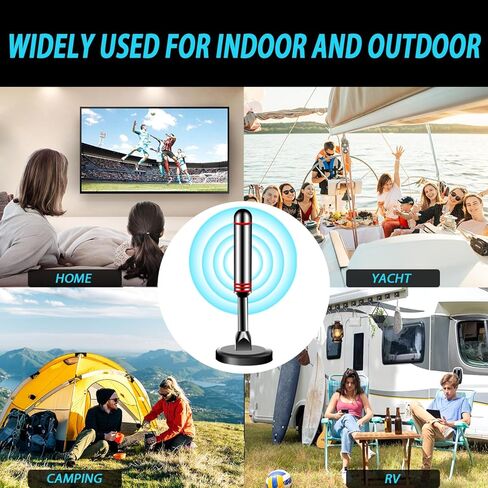 Digital TV Antenna for Smart TV, 2026 Antenna for TV Indoor with Strong Magnetic Base,Long Range Antenna for Easy Installation and All Smart/Old TVs, Supports 4K 1080P in Kuwait