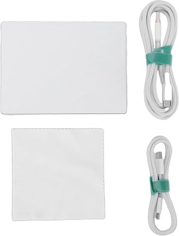 banapoy Wired USB Trackpad, Stable Wired Connection No Charging Needed Trackpad Mouse, Large 5.4 Inch Aluminum Alloy Touchpad with USB A to C and Type C Cables for 11 10 (White) in Saudi Arabia